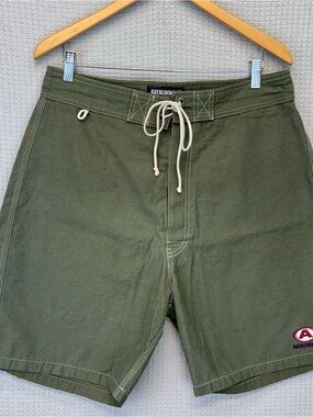Vintage Olive Green Abercrombie & Fitch Men’s Board Shorts L Beach Y2K 2000’s